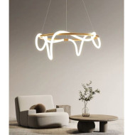 Lustra LED cu telecomanda wifi 2.4G 60 cm aurie alb variabil 8000 lm