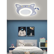 Plafoniera LED copii design pisica D550 mm alb rece cald si neutru telecomanda
