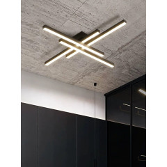 Lustra LED dormitor 96W cu telecomanda wifi lumina reglabila