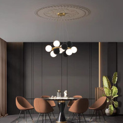 Lustra dormitor design modern 8 dulii G9 fara becuri incluse
