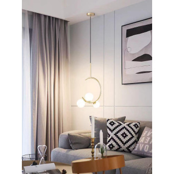 Pendul modern cu 3 globuri albe E27 3x40W