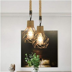 Lustra cu sfoara E27 1000mm, decor rustic