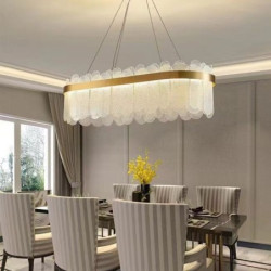 Candelabru auriu cristal cu LED 80W modern D800 X 300 mm