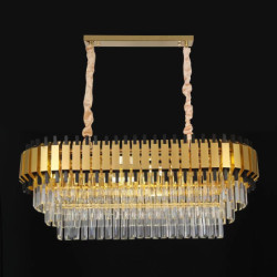 Candelabru auriu cristal modern 10xE14 D800 X 300 mm