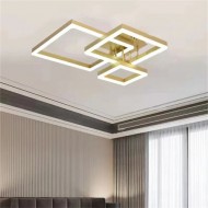 Lustra LED aurie cu patrate si telecomanda wifi 2.4G 4000 lm