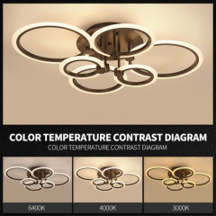Lustra LED maro cu telecomanda wi-fi 2.4G 8000 lm