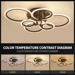 Lustra LED maro cu telecomanda wi-fi 2.4G 8000 lm