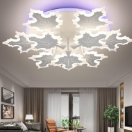Lustra LED frunze artar 70 cm telecomanda wif 2.4G cu trei tipuri de lumina reglabila 11000 lm