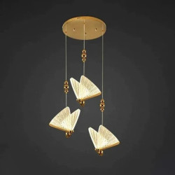 Lustra cu fluturi, LED, alb variabil, 1440lm - interior modern