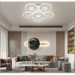 Lustra LED Beads Ring cu telecomanda wifi 2.4G alb variabil 7000 lm