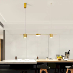Lustra LED gold cu telecomanda Wifi 2.4g alb variabil 30w 1500lm