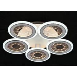 Lustra LED acril transparent cu telecomanda wifi 2.4G alb variabil 7500 lm