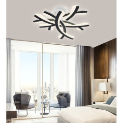 Lustra LED neagra cu telecomanda wifi 2.4G 120 wati 6000 lm
