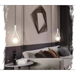 Set doua lustre albe pe cablu socluri becuri E14 