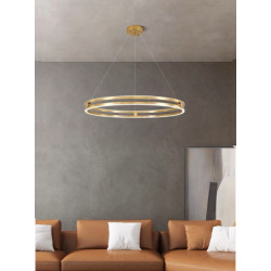 Lustra LED Ring diametru 40 cm cu telecomanda wifi 2.4G gold 92 w 4000 lm