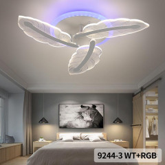 Lustra LED frunze cu telecomanda wifi 2.4G alb variabil si intensitate reglabila 60w 3800lm