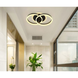Plafoniera LED neagra cu telecomanda wifi 2.4G alb variabil 120 w 6000 lm