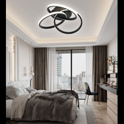 Lustra LED cu telecomanda wifi 2.4G alb variabil si intensitate reglabila 84 w 4200 lm