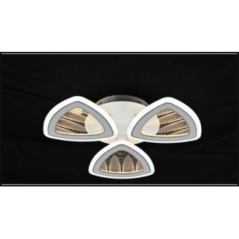 Lustra LED acril transparent cu telecomanda wifi 2.4G alb variabil 5000 lm
