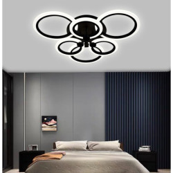 Lustra LED 6 cercuri cu telecomanda 160 w 8000 lm