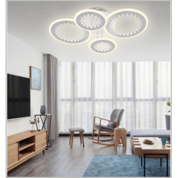Lustra LED Beads Ring cu telecomanda wifi 2.4G 5000 lm alb variabil