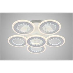 Lustra LED Beads Ring cu telecomanda wifi 2.4G alb variabil 7000 lm