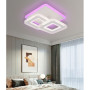 Lustra LED RGB cristale telecomanda wifi 2.4G alb variabil 2000 lm