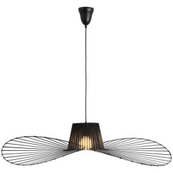 Lustra palarie E27, design elegant negru, diametru 40cm