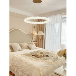 Lustra LED cristale telecomanda wifi 2.4G alb variabil si intensitate reglabila 4000 lm