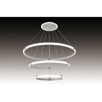 Lustra LED alba cu 3 cercuri telecomanda 115 w 5500 lm