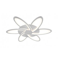 Lustra LED floare alba cu telecomanda wifi 2.4G lumina alb variabil si intensitate reglabila