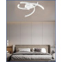 Lustra LED alba cu telecomanda wifi 2.4G D 580 mm 72 wati 3500 lm