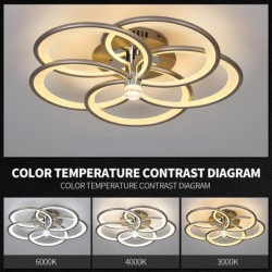 Lustra LED culoare sampanie argintie cu telecomanda wi-fi 2.4G 170 w 10600 lm