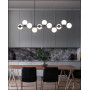 Lustra LED black cu 11 globuri albe mate cu socluri G9