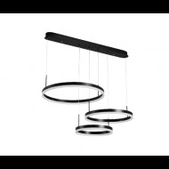 Lustra LED neagra cu telecomanda wifi 2.4G alb variabil si intensitate reglabila 70w 3500 lm