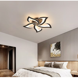 Lustra led cu telecomanda wifi negru D58cm intensitate reglabila