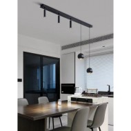 Lustra LED neagra masa lumina alb natural 19w 1875 lm L 1200 cm