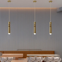 Pendul LED gold pe cablu