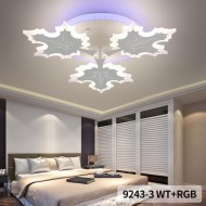 Lustra LED frunze artar 58 cm telecomanda wifi 2.4G cu trei tipuri de lumina reglabila 4000 lm