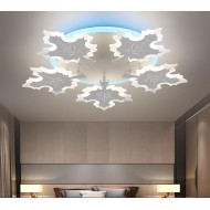 Lustra LED frunze artar 58 cm telecomanda wif 2.4G cu trei tipuri de lumina reglabila 6500 lm