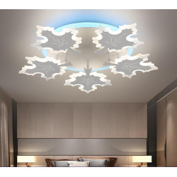 Lustra LED frunze artar 58 cm telecomanda wif 2.4G cu trei tipuri de lumina reglabila 6500 lm