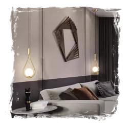 Set doua lustre aurii pe cablu socluri becuri E14