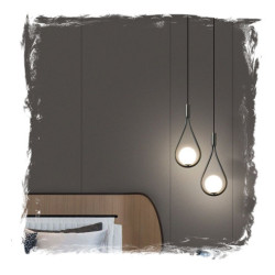 Set doua lustre negre pe cablu socluri becuri E14