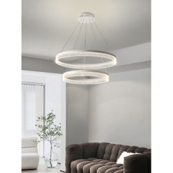 Lustra LED cu telecomanda wifi 2.4G transparent bubbles 110 wati 5000 lm