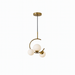 Pendul modern cu 3 globuri albe E27 3x40W