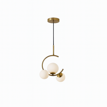 Pendul modern cu 3 globuri albe E27 3x40W