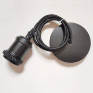 Pendul vintage soclu E27 maxim 60w lungime cablu 1m negru