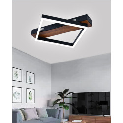 Plafoniera LED moderna 22W+22W cu lumina CCT 3000K-6500K