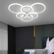 Lustra LED 6 cercuri cu telecomanda wifi 2.4G alb variabil 6000 lm