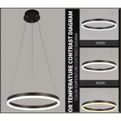 Lustra LED ring cu telecomanda wifi 2.4G Maro alb variabil 4000 lm